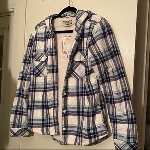 NWT Boston Traders cozy hooded flannel jacket